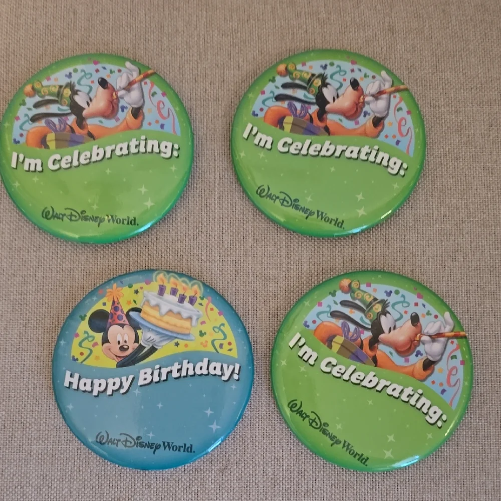 Disney Celebration/Birthday Buttons -